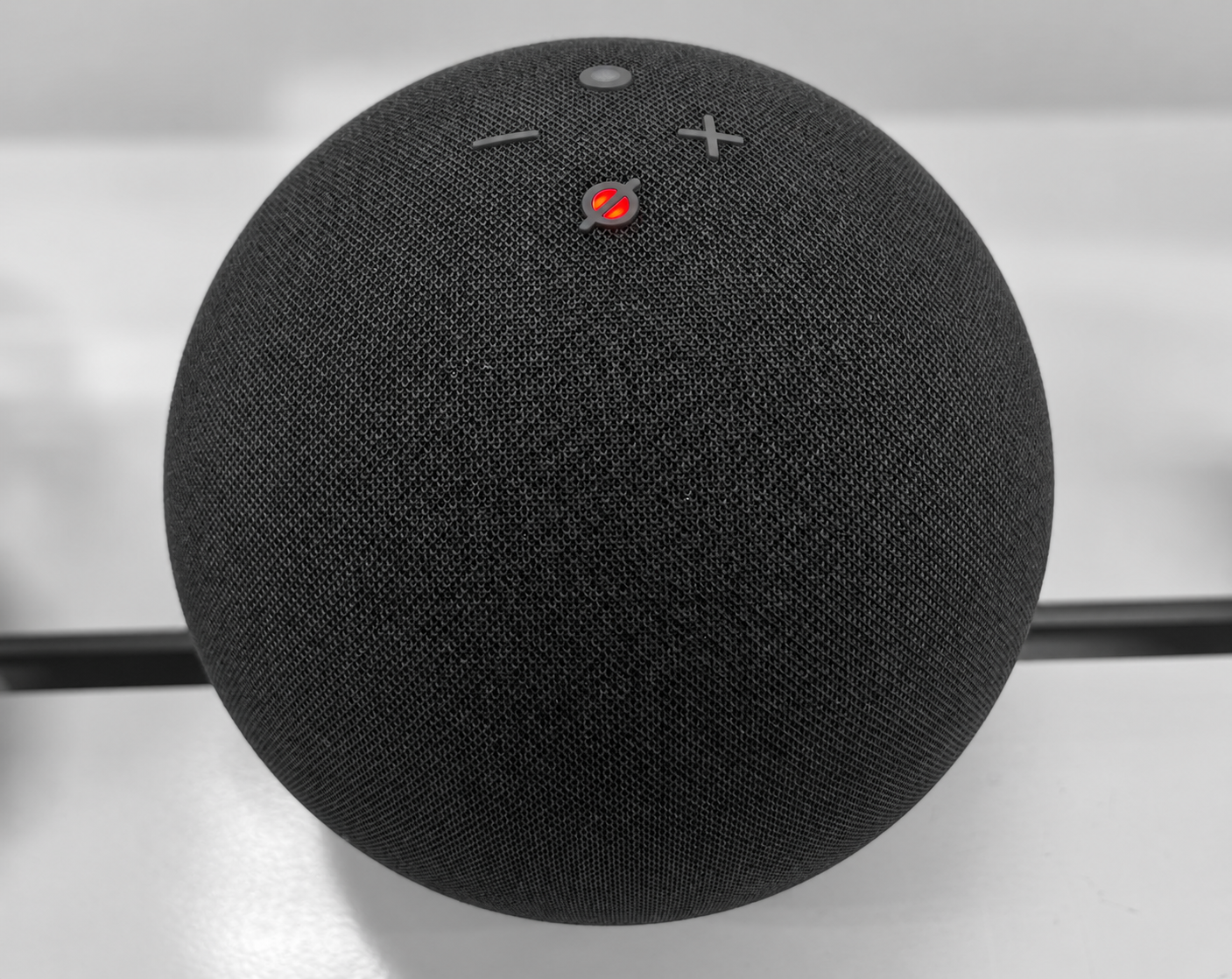 Adapted external photograph of an Amazon Echo speaker